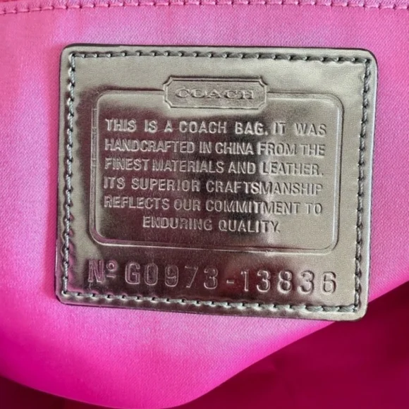 Coach Poppy Glam Patent Leather Tote in Gorgeous Purple/Burgandy - Picture 7 of 7